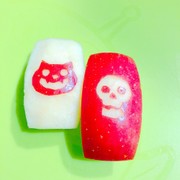 ハロウィン仕様りんご飾り切り♡お弁当に♪の写真