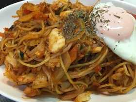 意外とマッチ♪マゴチのナポリタン♪