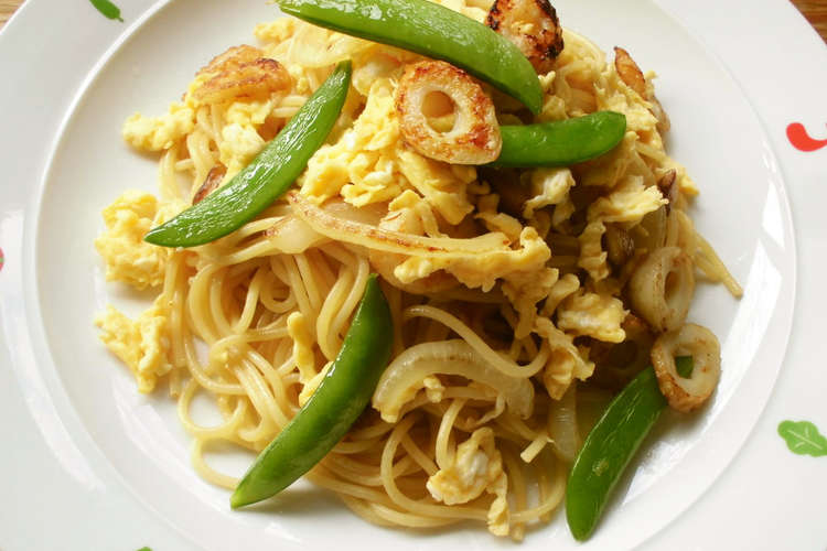 ちくわ スナップエンドウの和風パスタ レシピ 作り方 By 花時計咲いた クックパッド