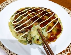 ふんわり♡もちもちお好み焼き