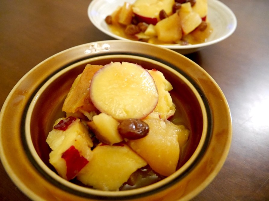 圧力鍋で☆薩摩芋と林檎のジュース煮の画像
