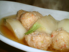 春色☆エビ団子とカブの煮物