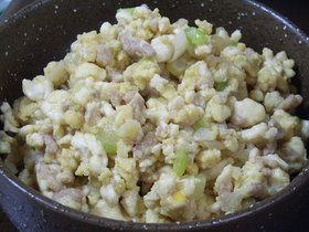 マジうま!豚炒り卵豆腐♪