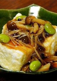 秋味☆トロトロきのこ餡かけの揚げ出し豆腐