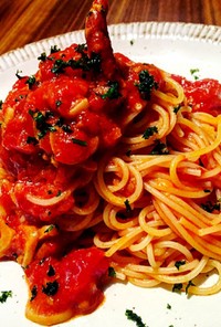 にんにくとトマトのスパゲティ
