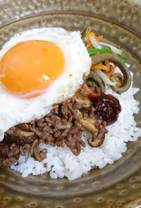 韓国料理-簡単フライパンビビンバ