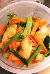 小松菜と油揚げ神速の炒め煮