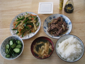 牛焼肉の生姜醤油仕立て