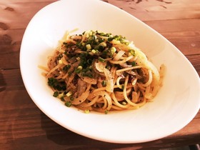 節約♪いりこdeパスタ