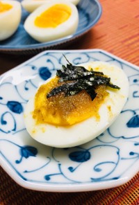 ゆで卵に柚子胡椒×ごま油