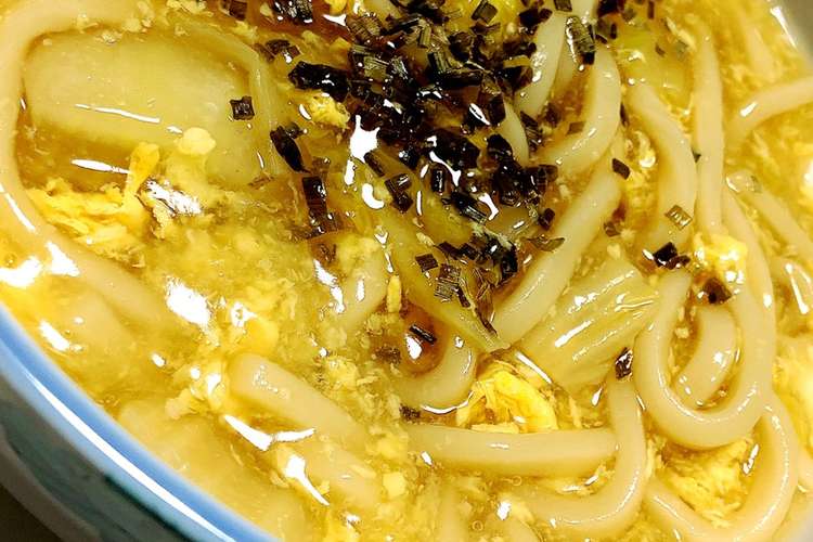 5分で完成 白だしで作る卵あんかけうどん レシピ 作り方 By チョコ姉さん クックパッド 簡単おいしいみんなのレシピが376万品