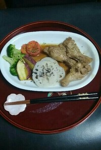 超簡単！めんつゆで手羽元の煮物(^q^)