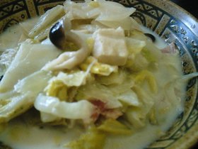 白菜と高野豆腐のミルク煮