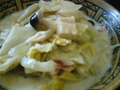 白菜と高野豆腐のミルク煮の写真