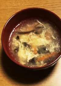 ビタミンD。キクラゲと玉子の中華スープ
