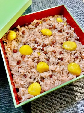 【蒸し器で作る】お赤飯 栗の甘露煮入り