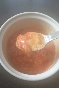 簡単レンジでちょっとのトマトスープ