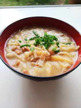 納豆汁〜きのこたっぷり♫