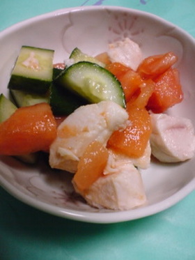 ササミとトマトのさっぱり酢の物