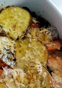 鮭とジャガイモのオーブン焼き