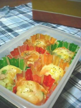 お弁当おかず。マッシュポテトグラタン