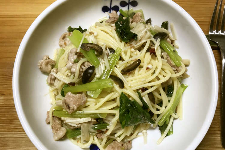 小松菜と豚肉のアンチョビスパゲッティ レシピ 作り方 By Tsuki クックパッド 簡単おいしいみんなのレシピが352万品
