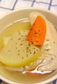 手羽先でコラーゲン☆野菜スープ