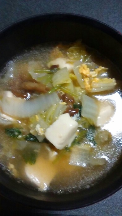 とろとろ白菜の中華卵スープの写真