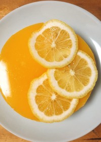 オレンジゼリーと二層のレアチーズケーキ♡