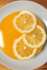 オレンジゼリーと二層のレアチーズケーキ♡