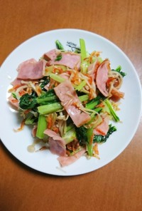 小松菜とベーコンの中華風