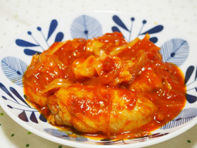 手羽先とキャベツのトマト煮♪