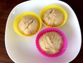 離乳食後期から〜バナナきな粉蒸しパン〜