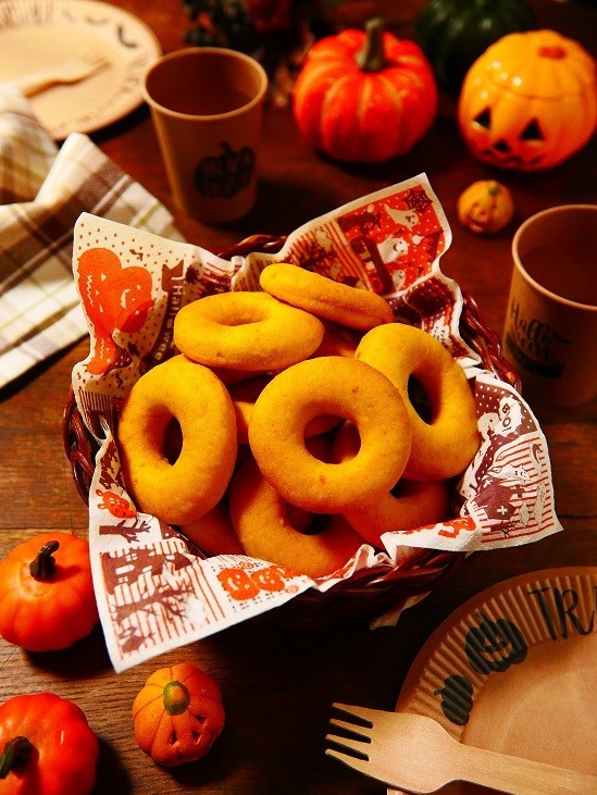 さっぱりヘルシー☆かぼちゃ焼きドーナツの画像