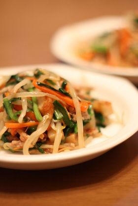 ニラとさつま揚げの炒め物*給食メニュー*