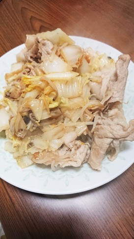豚肉きのこ白菜のとろっと炒め