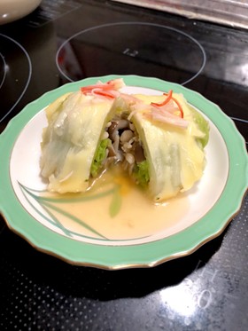 ♪きのこの白菜包みチーズ蒸し♪