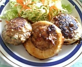 野菜の肉詰め焼