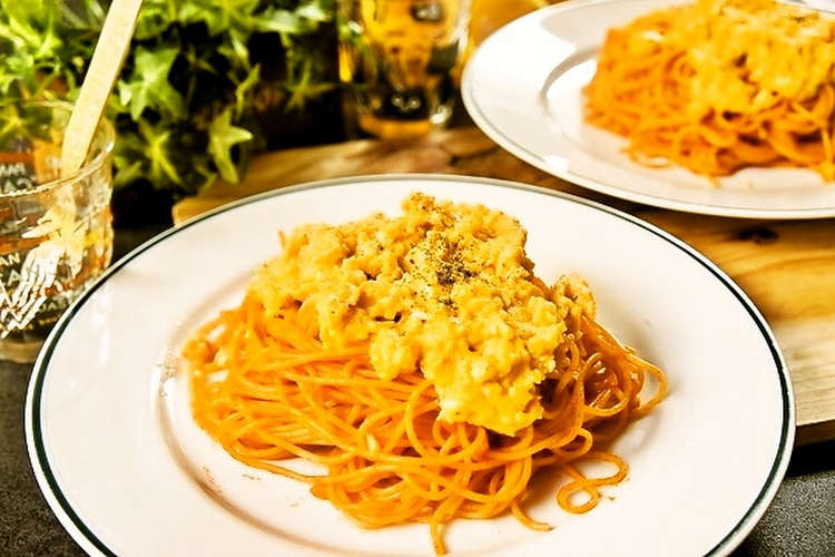 卵でオシャレに変身 ふわ玉のせパスタ レシピ 作り方 By Happyママ クックパッド