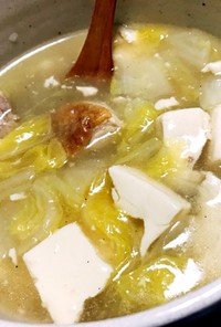 鶏肉のと白菜の生姜スープ