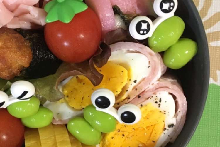 超簡単お弁当かわいい枝豆カエル レシピ 作り方 By クゥとサクラのママ クックパッド 簡単おいしいみんなのレシピが359万品