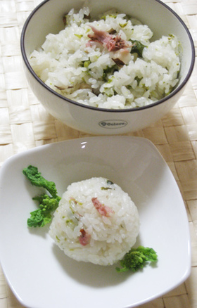 さくらと菜の花の炊き込みご飯