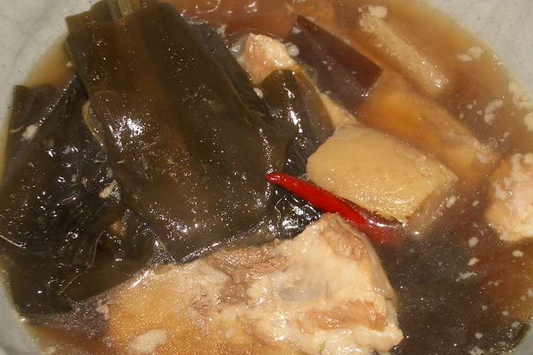 どっさり昆布を頂く 豚軟骨ソーキ煮込み レシピ 作り方 By トムラウシ クックパッド