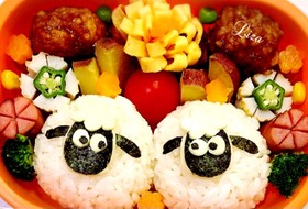 簡単キャラ弁☆ひつじのショーン