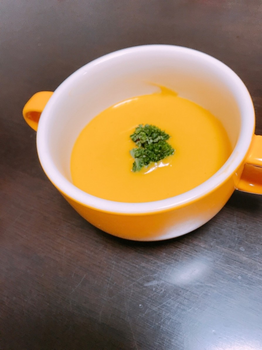 寒くなったらこれ！簡単かぼちゃのスープ♪の画像