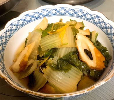 上品薄味✨白菜とちくわの煮物 柚子風味の写真