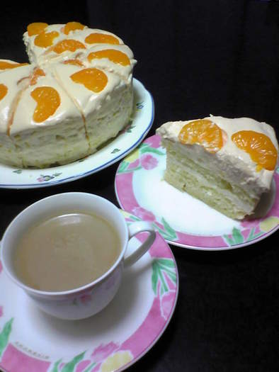 ♡みかんのレアチーズムースケーキ♡の写真