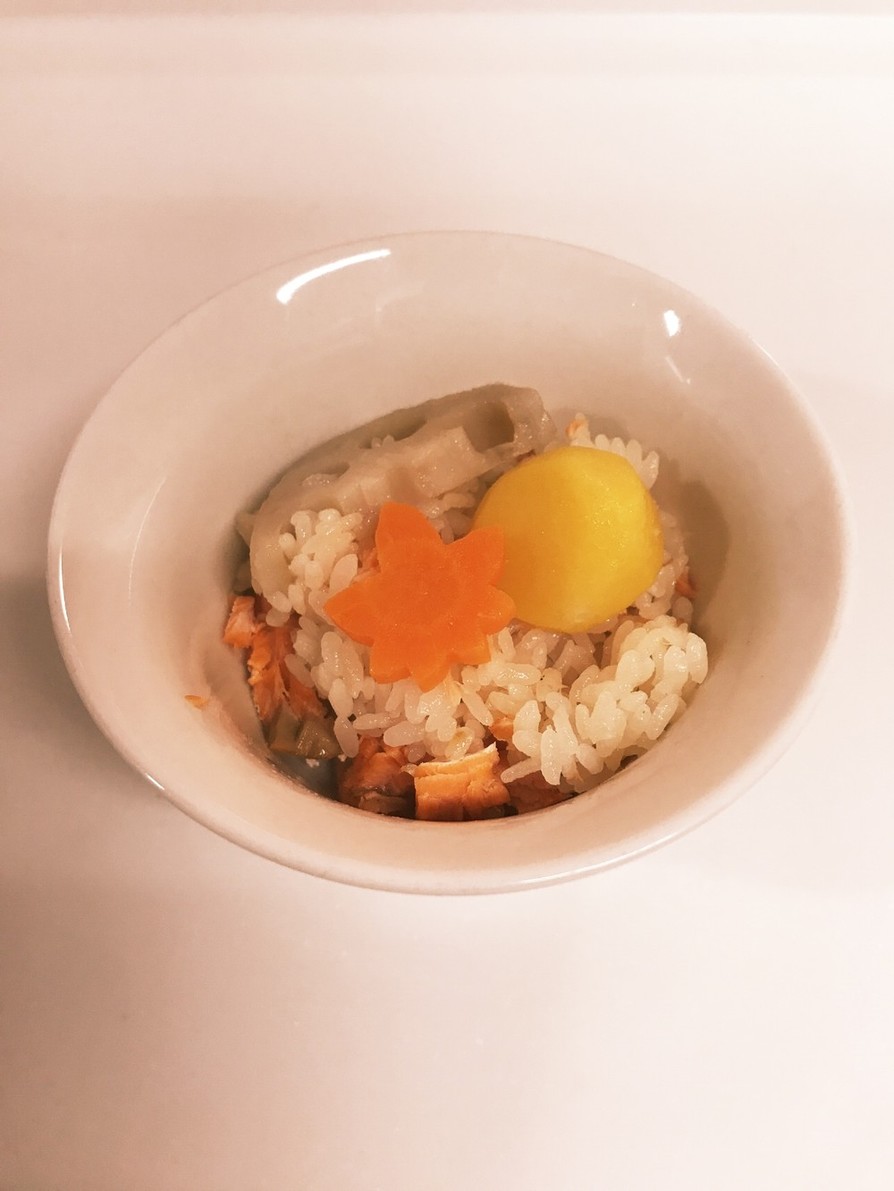 ❁土鍋で♡栗と甘鮭の炊き込みご飯❁の画像