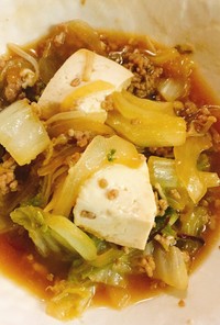 豚挽肉と白菜のトロトロ野菜あんかけ豆腐