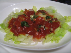 鶏肉のチーズ焼き♥トマトソースがけ